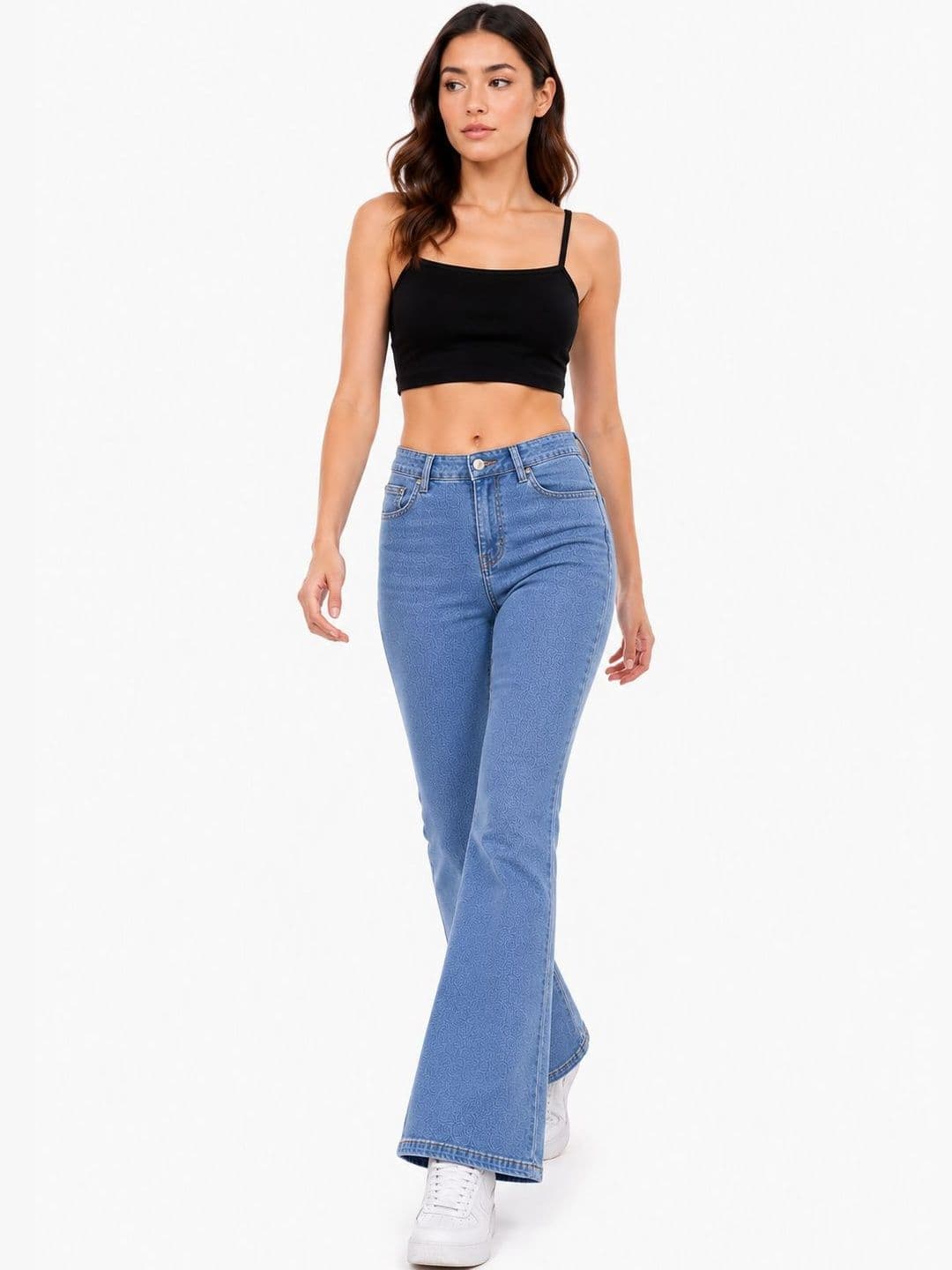 ZARISTAA Women Jean Flared High-Rise Stretchable Jeans thumbnail 4