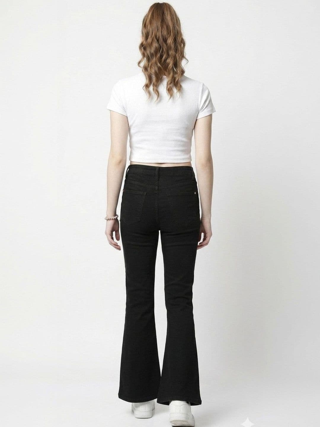 ZARISTAA Women Jean Flared High-Rise Stretchable Jeans thumbnail 5