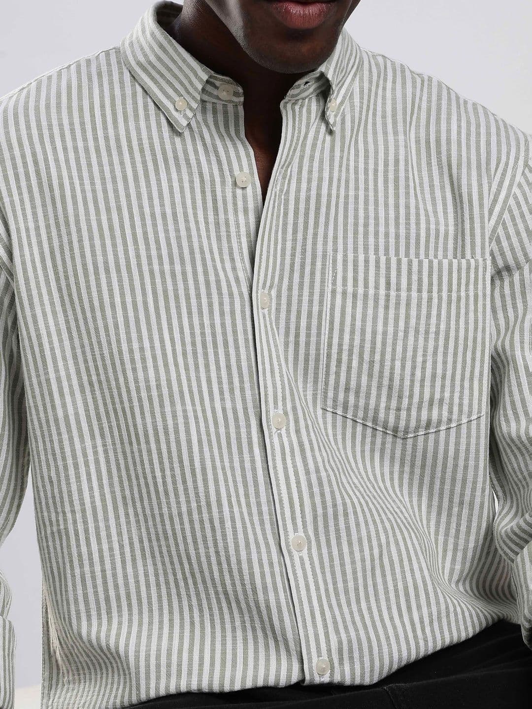 HERE&NOW Men Striped Casual Shirt thumbnail 5