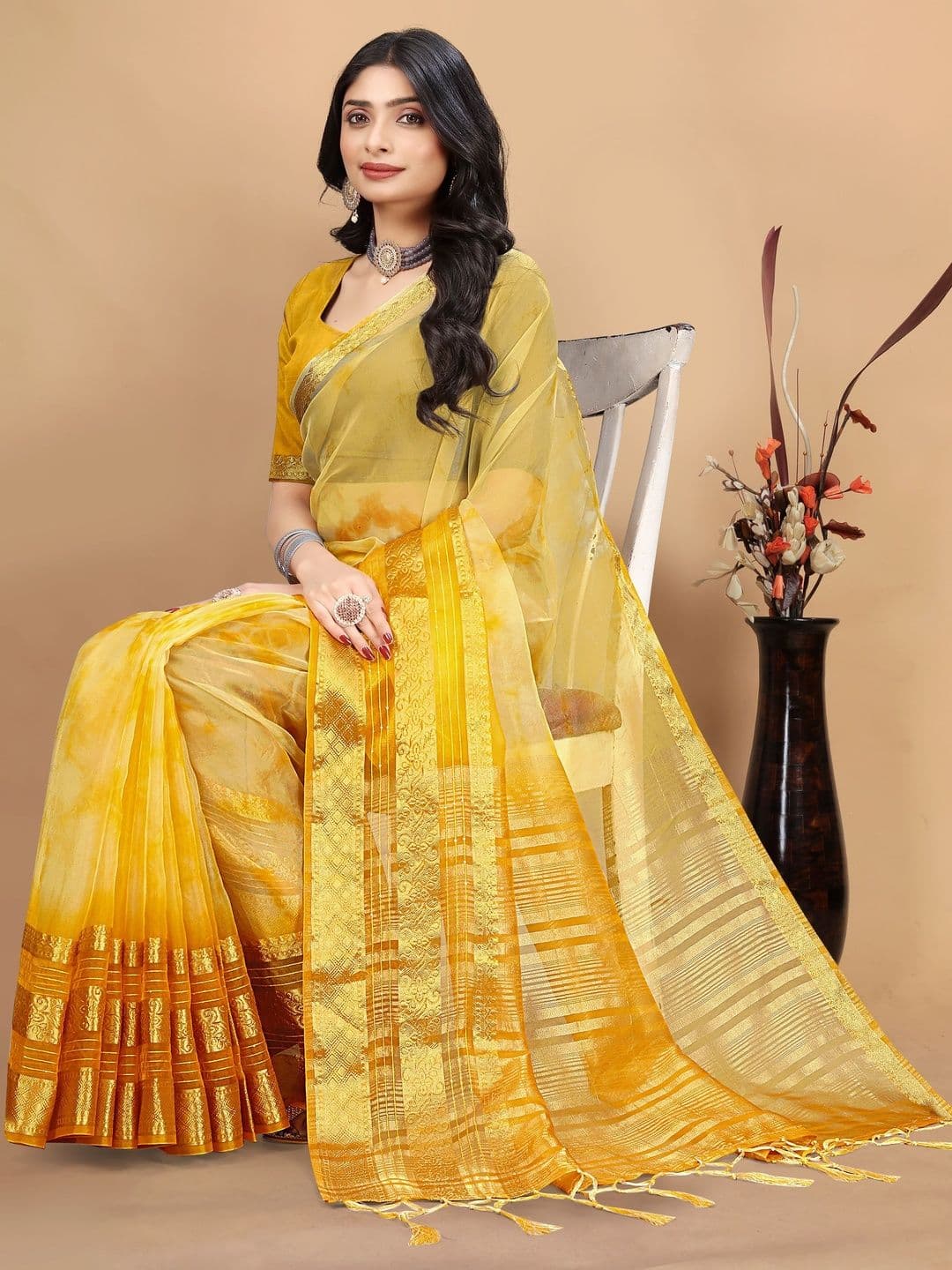 KOTHARI BS Woven Design Zari Art Silk Patola Saree thumbnail 3