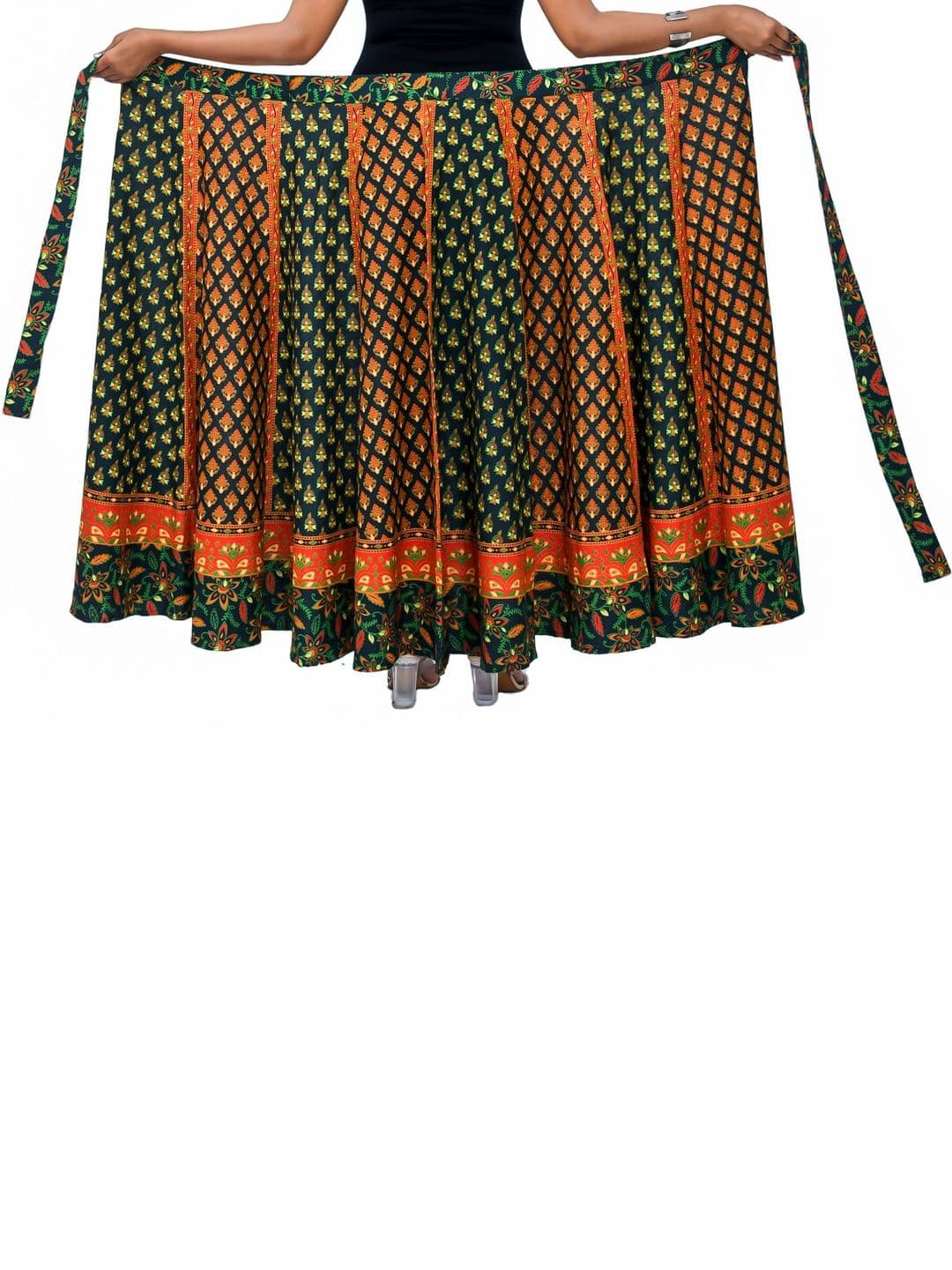 SAMJHI Women Pure Cotton Floral Maxi Wrap Skirt thumbnail 3