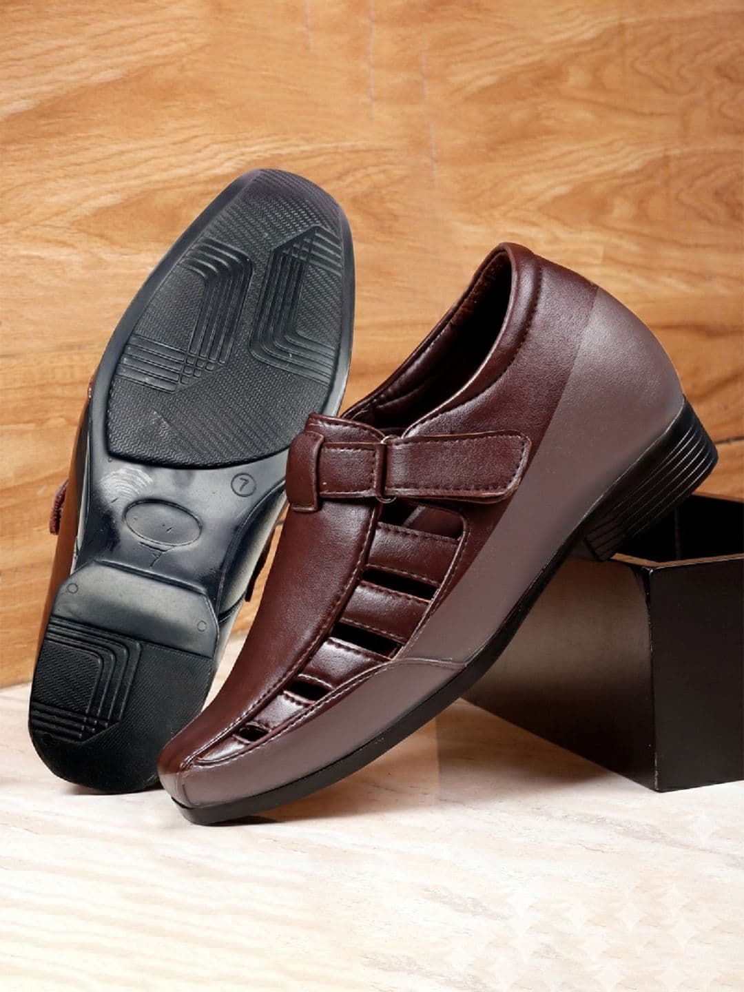 Bxxy Men 3 Inch Hidden Elevator Height Increasing Formal Shoe-Style Sandals - view 1