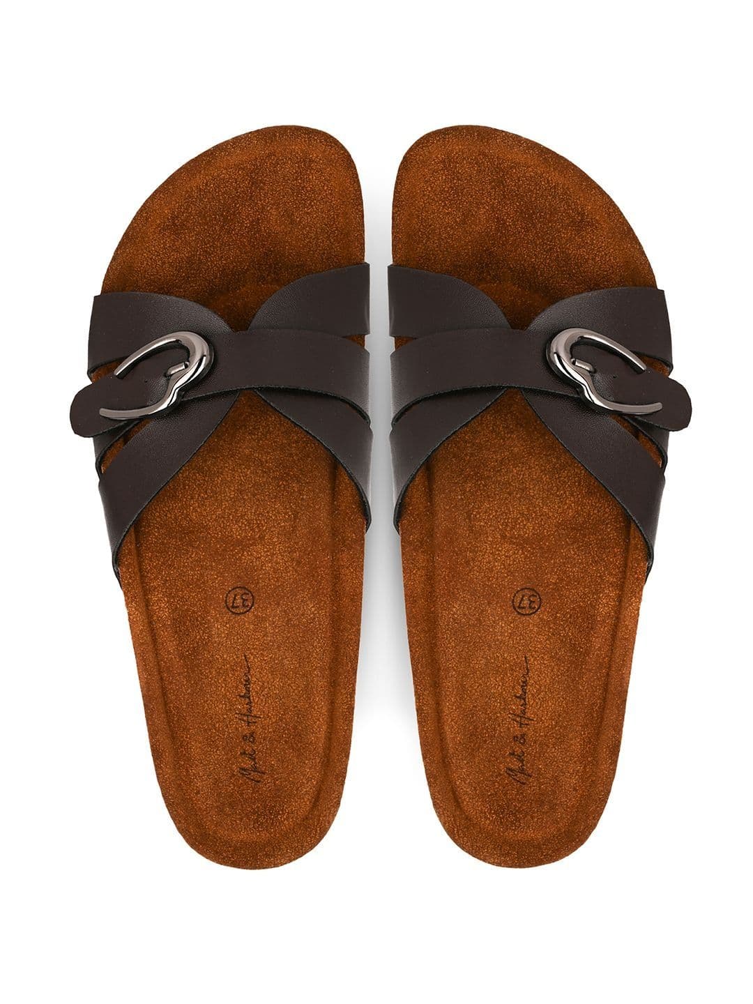 Mast & Harbour Women Open Toe Flats with Buckles thumbnail 6