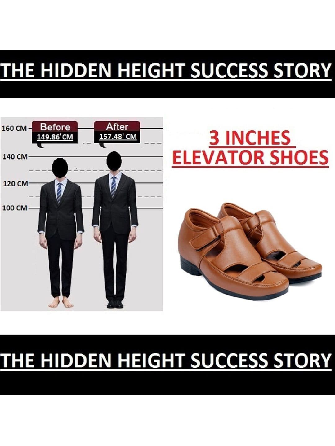 Bxxy Men Hidden Elevator Shoe-Style Sandals thumbnail 6