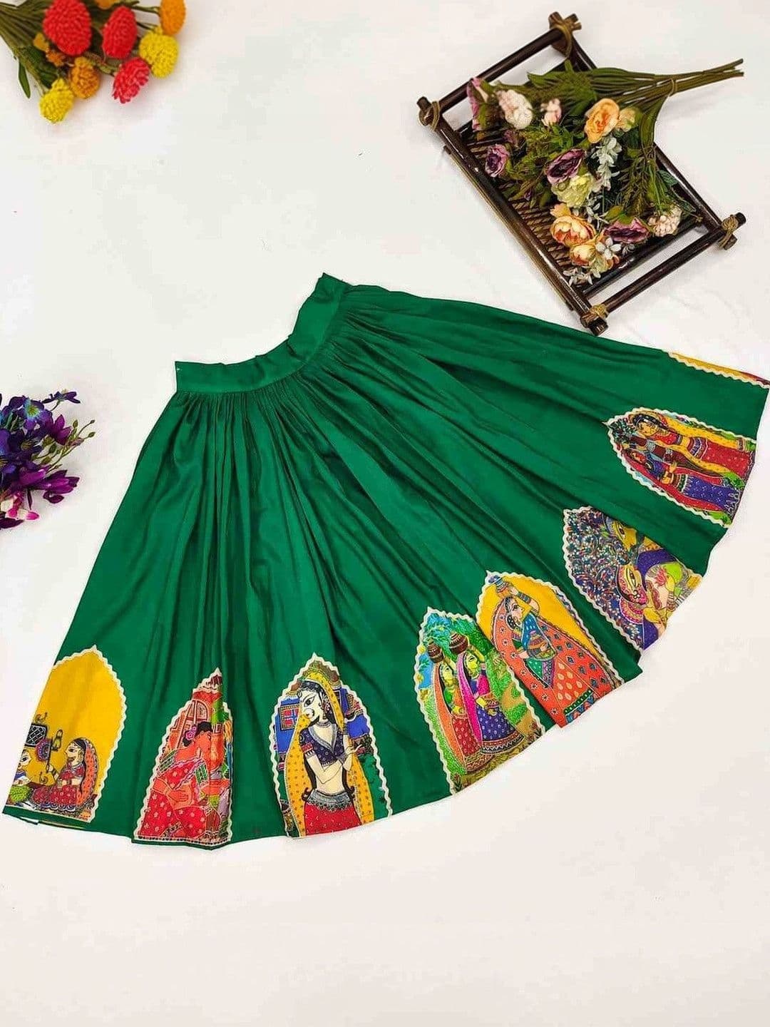 RJ ONLINE Girls Ready to Wear Lehenga & thumbnail 4