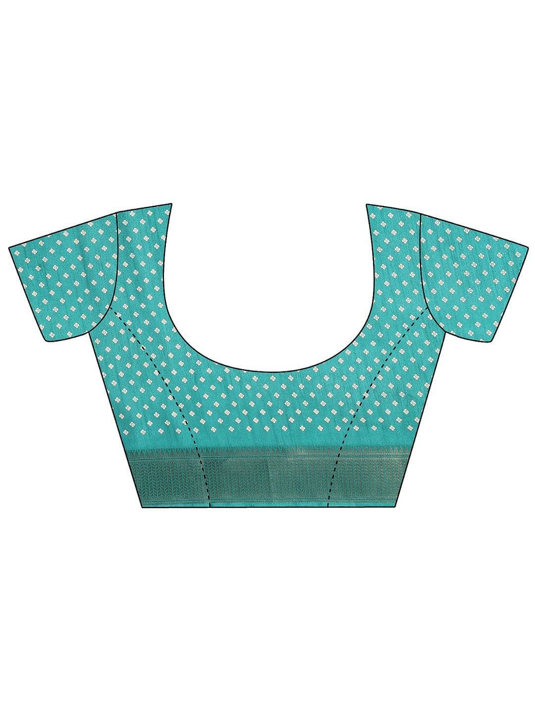 Libas Green Paisley Printed Saree With Unstitched Blouse Piece thumbnail 2