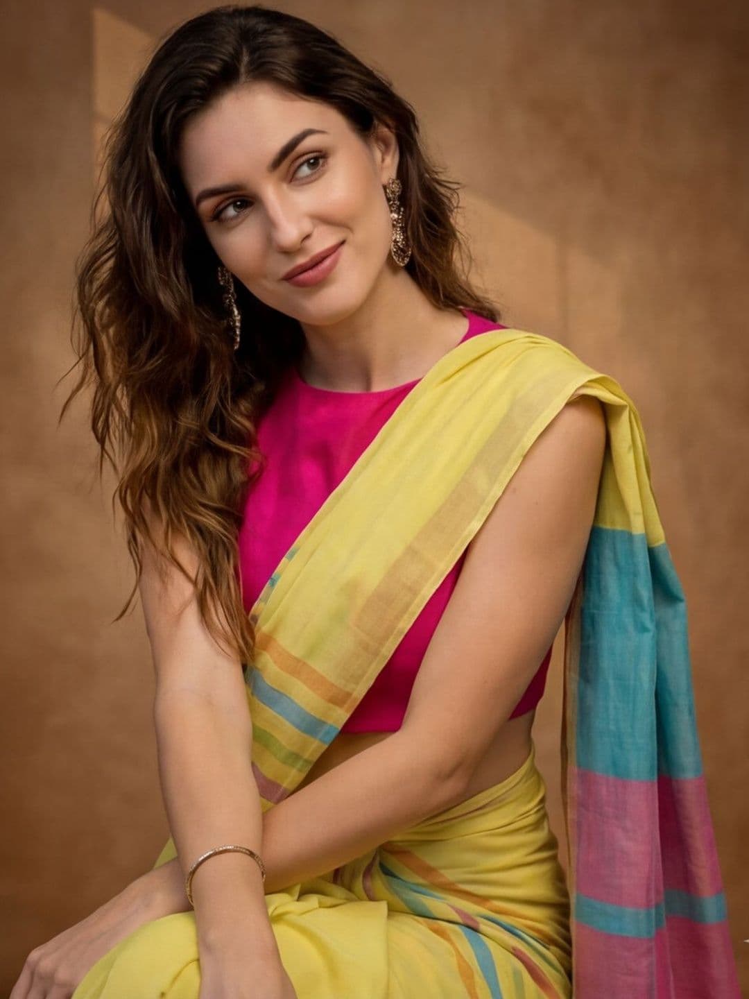 Jaipur Kurti Striped Pure Linen Handloom Saree thumbnail 4