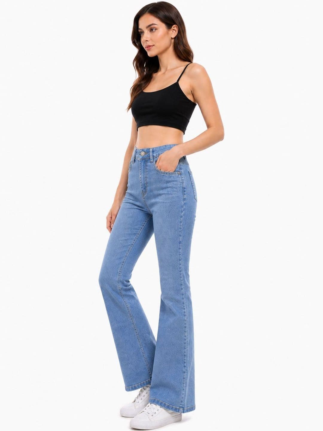The Roadster Lifestyle Co Women Light Fade Clean Look Flared Jeans thumbnail 2
