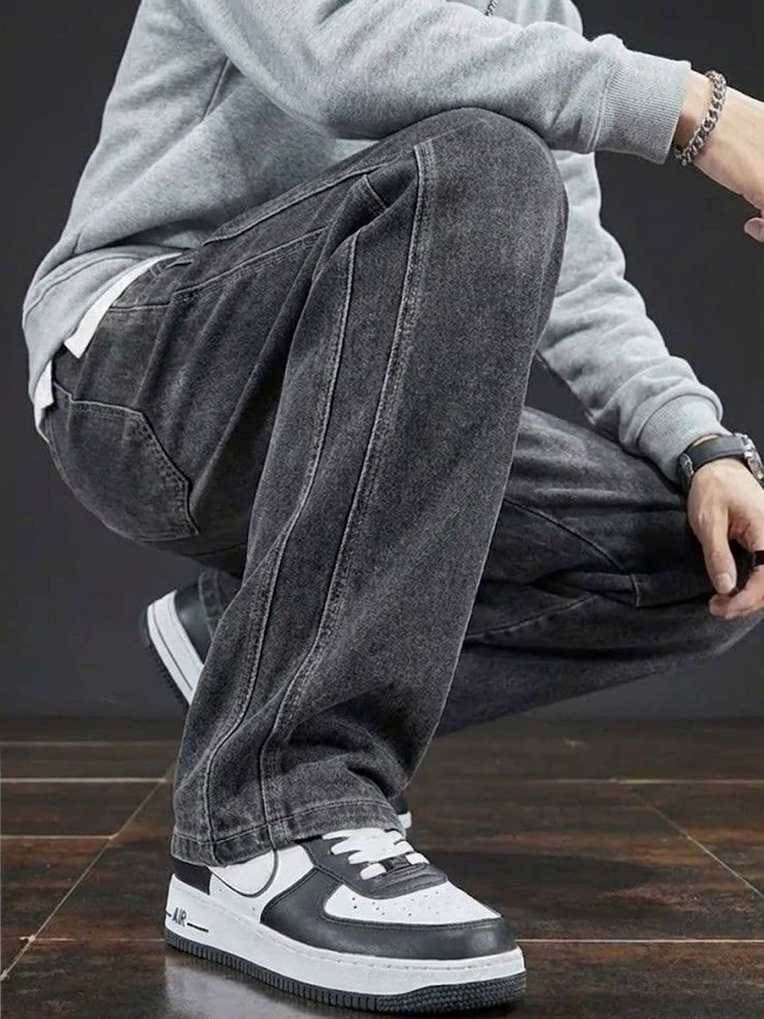 BREXX Men Comfort Straight Fit Mid-Rise Light Fade Stretchable Jeans thumbnail 5