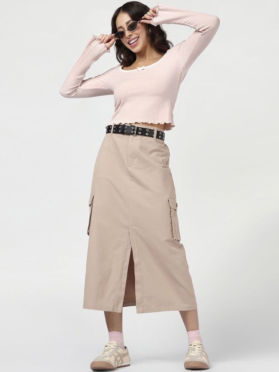 Bewakoof Women's Beige Cargo Skirts thumbnail 2
