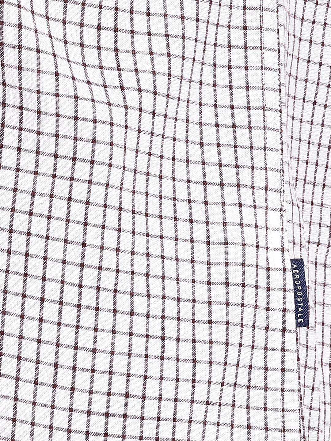 Aeropostale Checked Cotton Linen Casual Shirt thumbnail 5