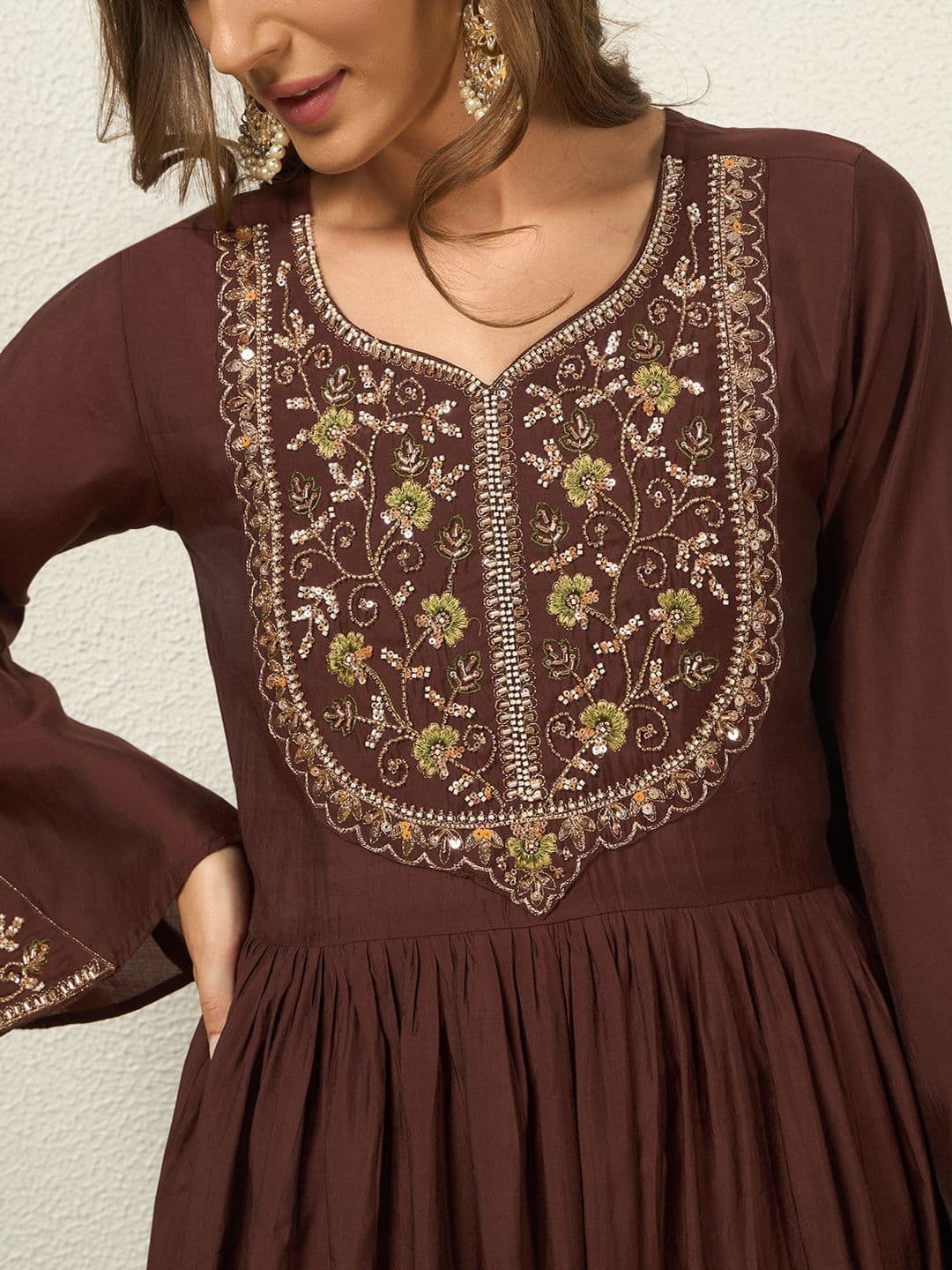 Honky Tonky Embroidered Round Neck Ethnic Dress thumbnail 2