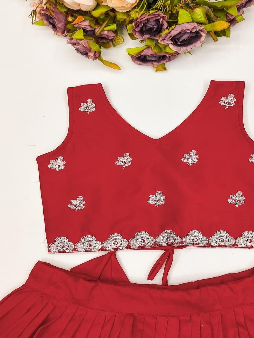 RJ ONLINE Embellished Silk Lehenga Choli thumbnail 3