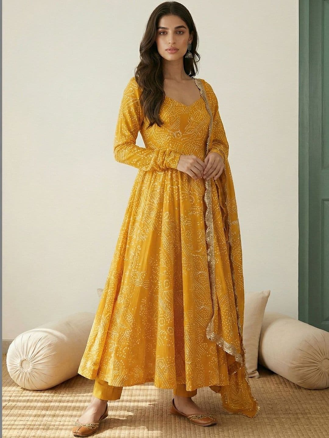Sangria Women Printed Kurta & Trousers With Dupatta - view 1