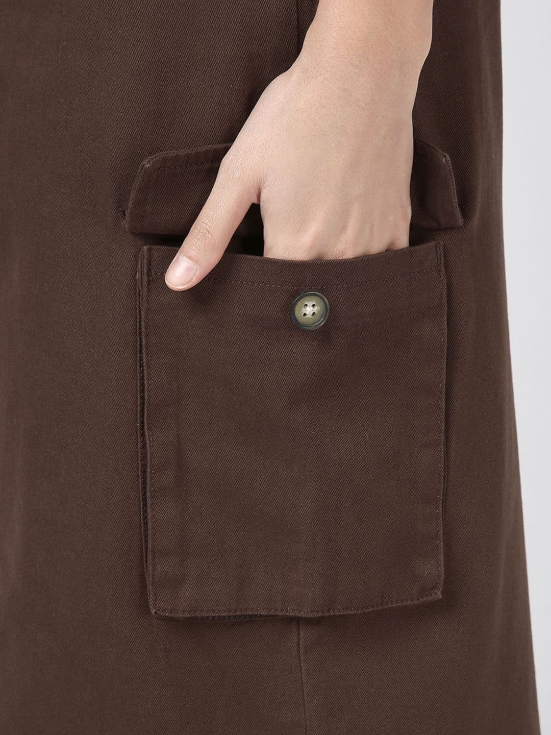 Bewakoof Women's Coffee Brown Cargo Skirts thumbnail 6