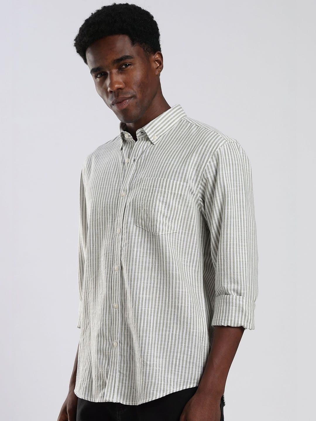 HERE&NOW Men Striped Casual Shirt thumbnail 6