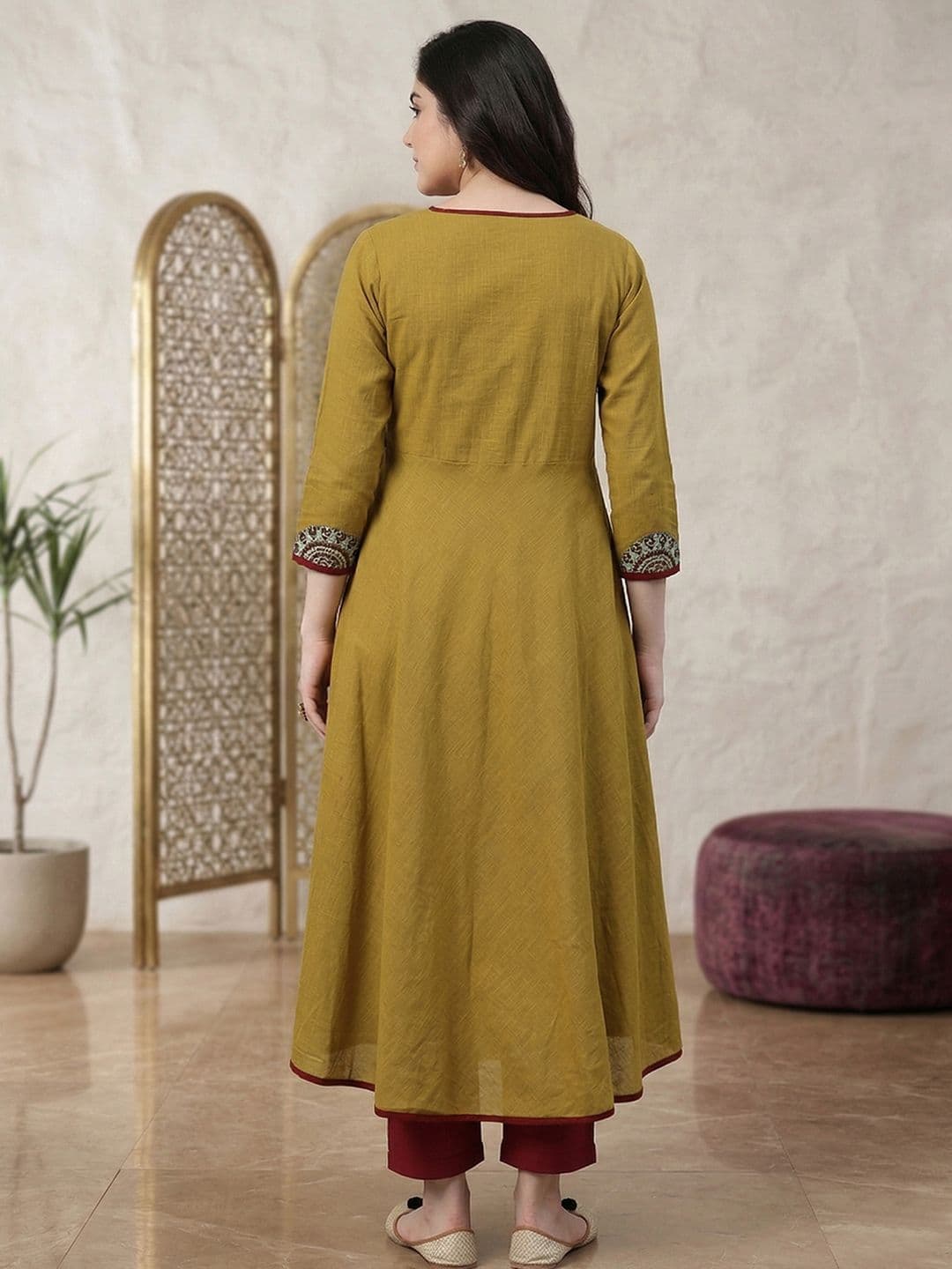 YASH GALLERY Women Ethnic Motifs Printed Indie Prints Anarkali Kurta thumbnail 2