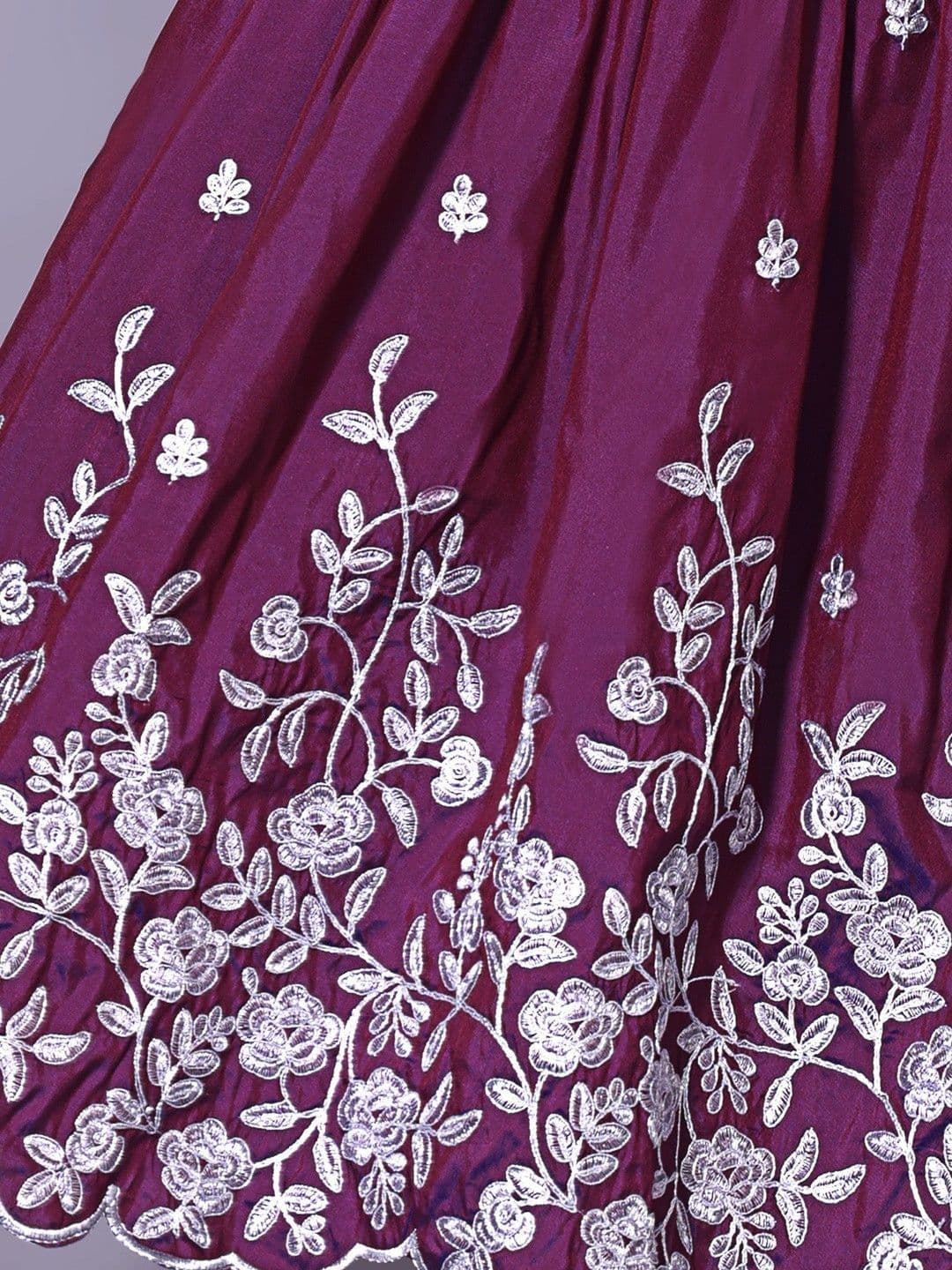 RJ ONLINE Girls Embellished Tie and Dye Ready to Wear Lehenga & thumbnail 6