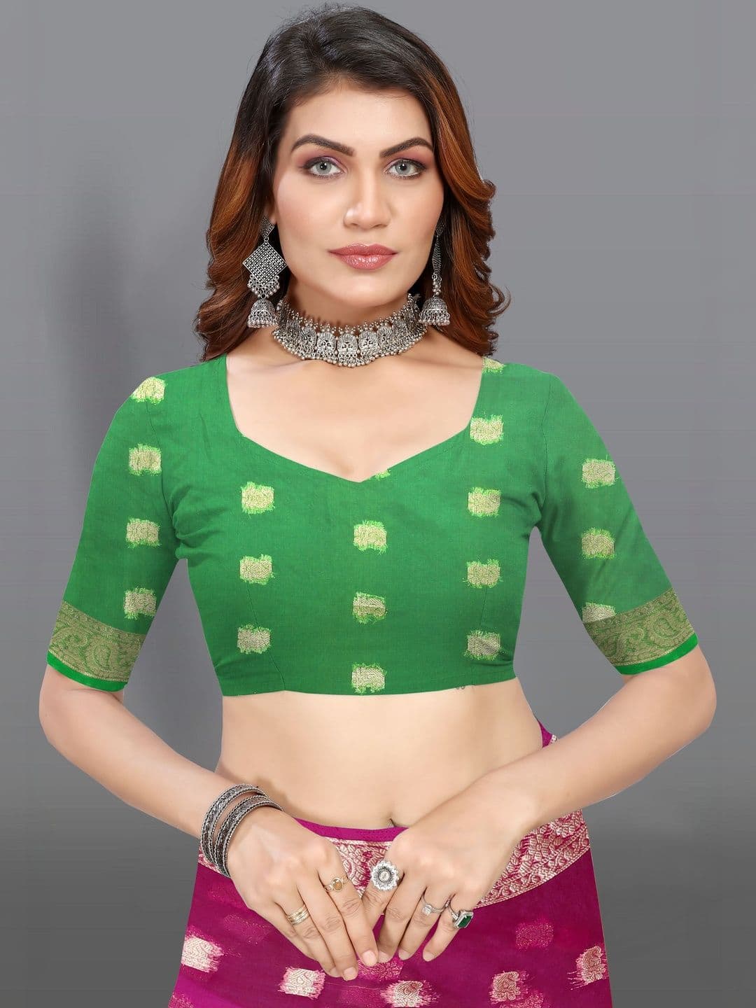 KOTHARI LGF Woven Design Zari Organza Heavy Work Bandhani Saree thumbnail 6