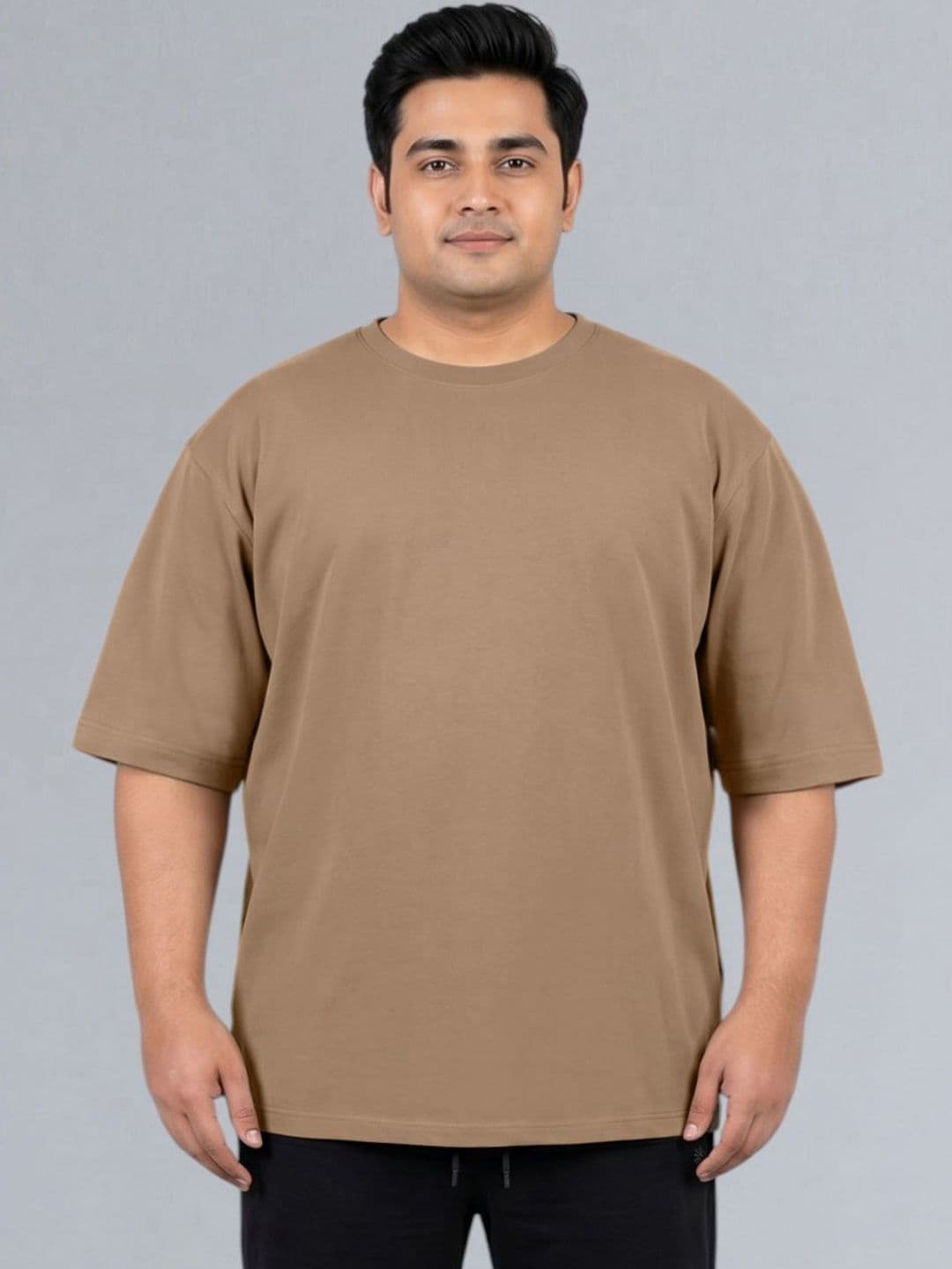 CULT Men's Beige One More Rep Graphic Plus Size Oversized Fit T-shirt thumbnail 7