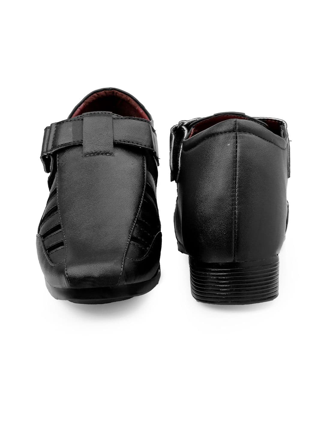 Bxxy Men Black Solid Invisible Height Increasing 3 Inch Semi-Formal Sandals thumbnail 7