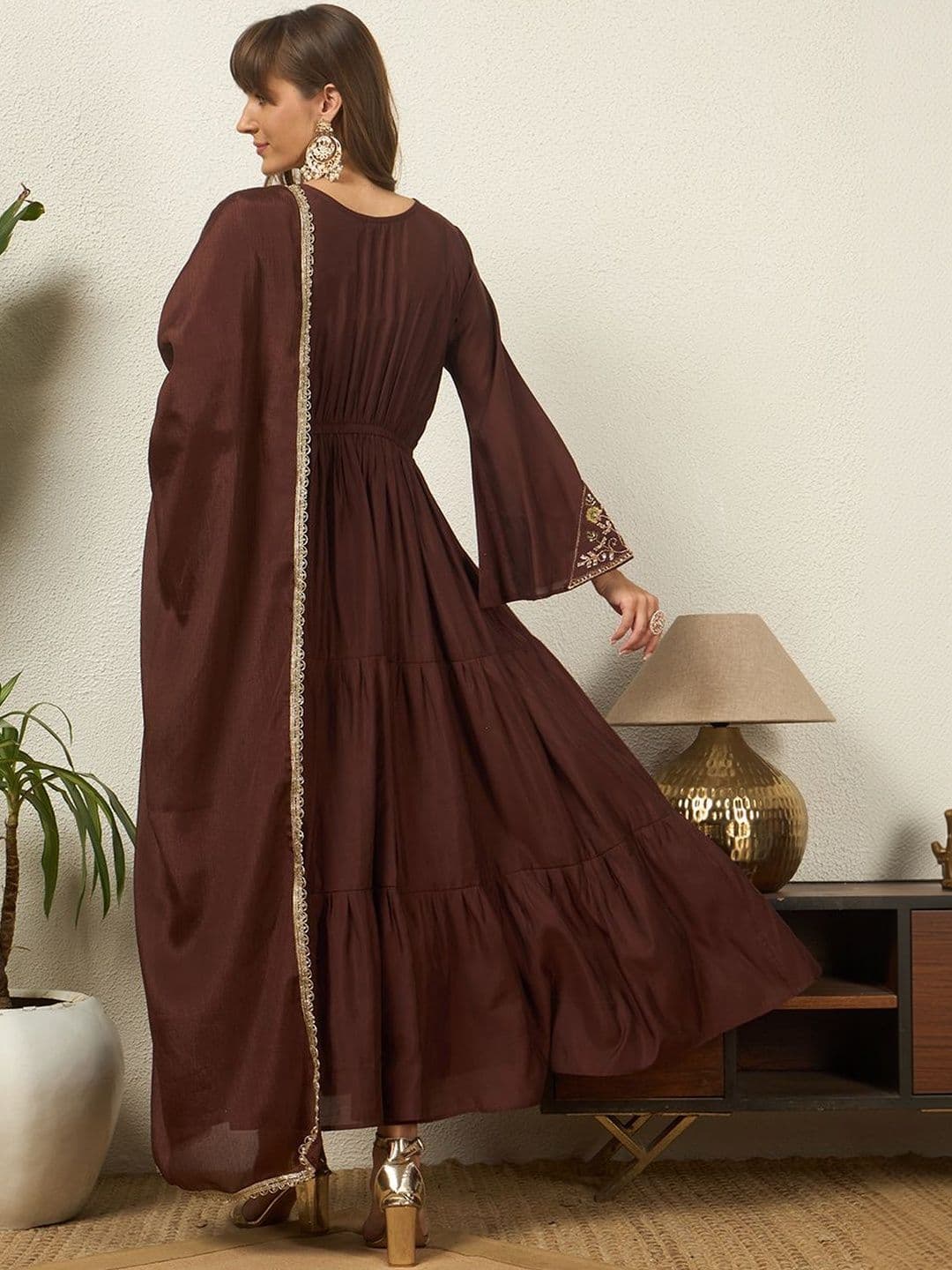 Honky Tonky Embroidered Round Neck Ethnic Dress thumbnail 6