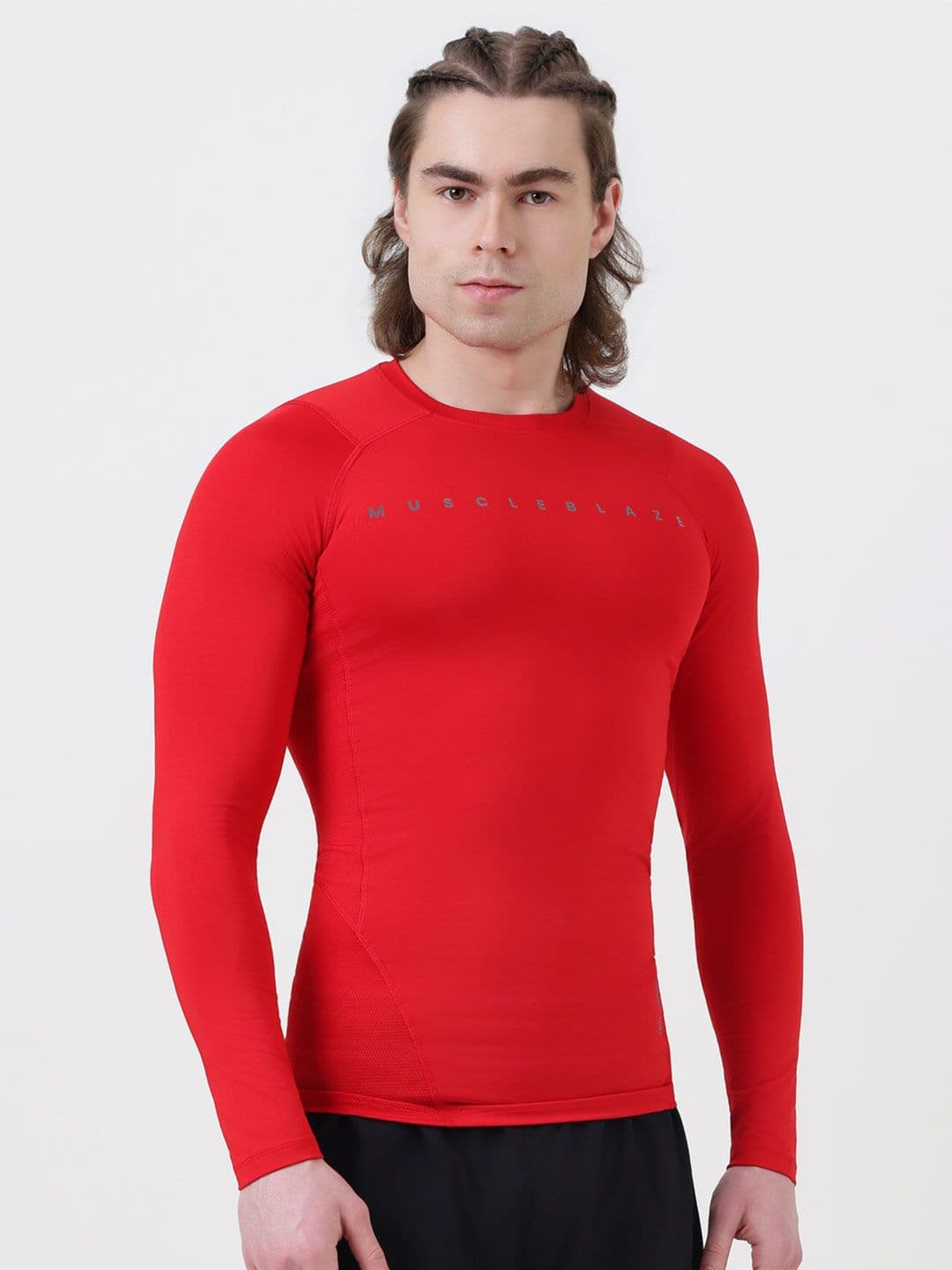 MuscleBlaze Unisex Brand Logo Printed Round Neck Compression T-shirt - view 1