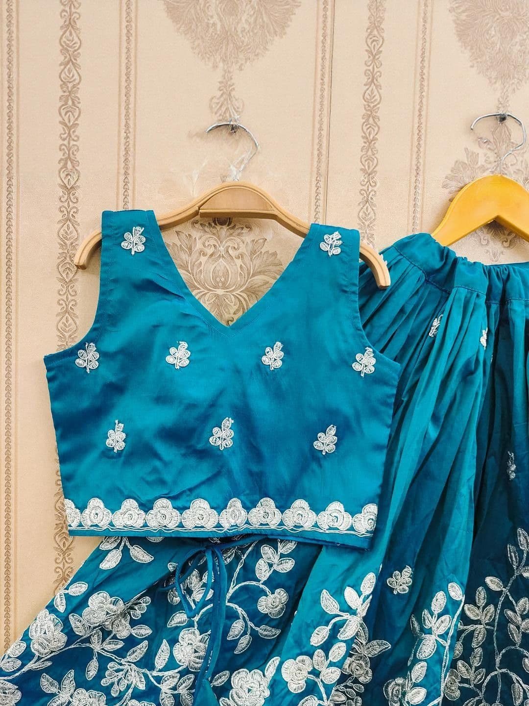 RJ ONLINE Embellished Silk Lehenga Choli thumbnail 3