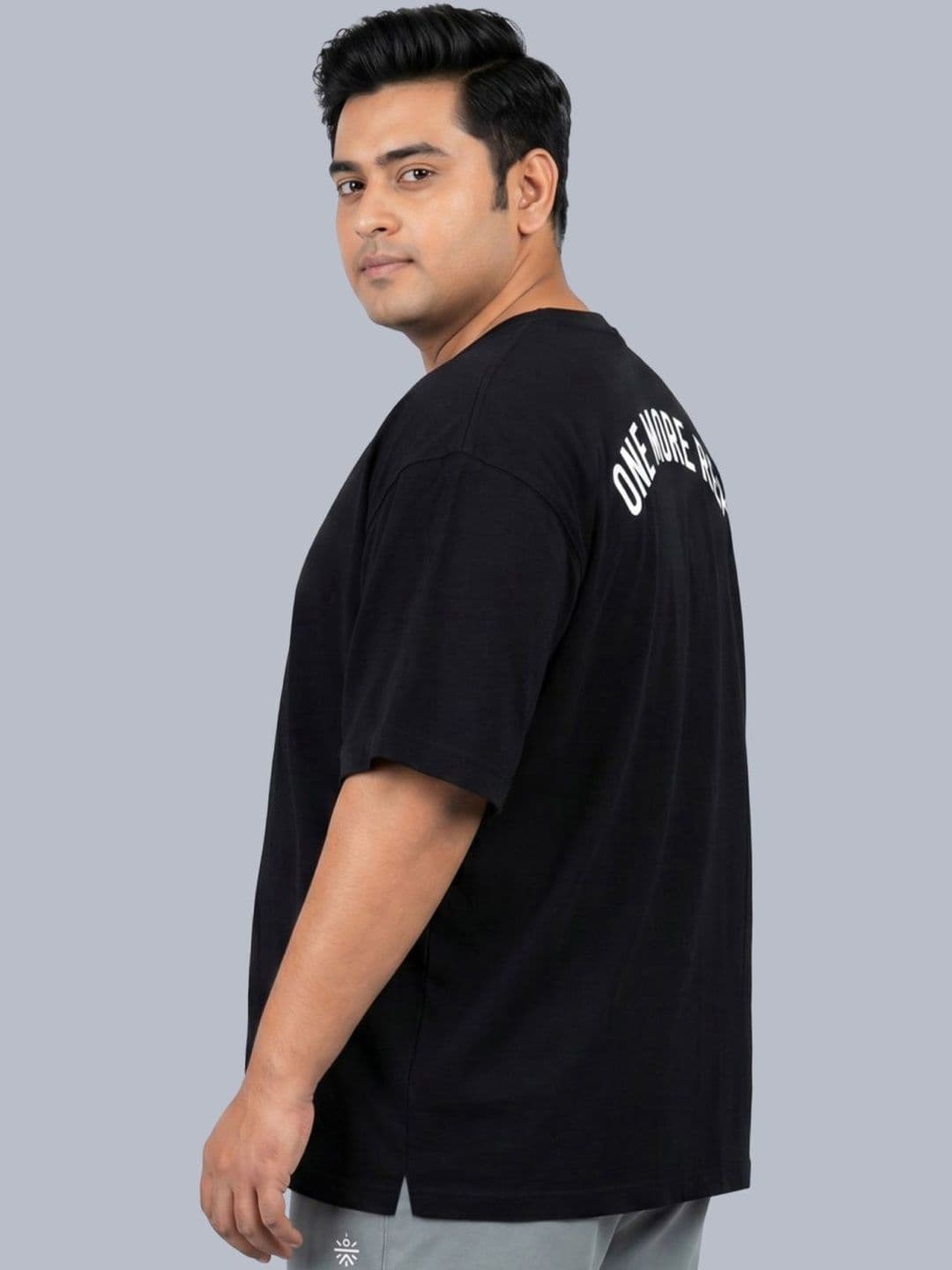 CULT Men's Black One More Rep Graphic Plus Size Oversized Fit T-shirt - view 1
