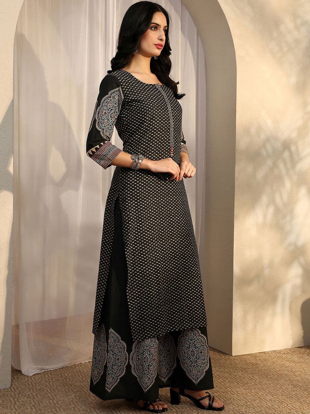 Libas Women Ethnic Motifs Printed Regular Kurta with Palazzos & With Dupatta thumbnail 4