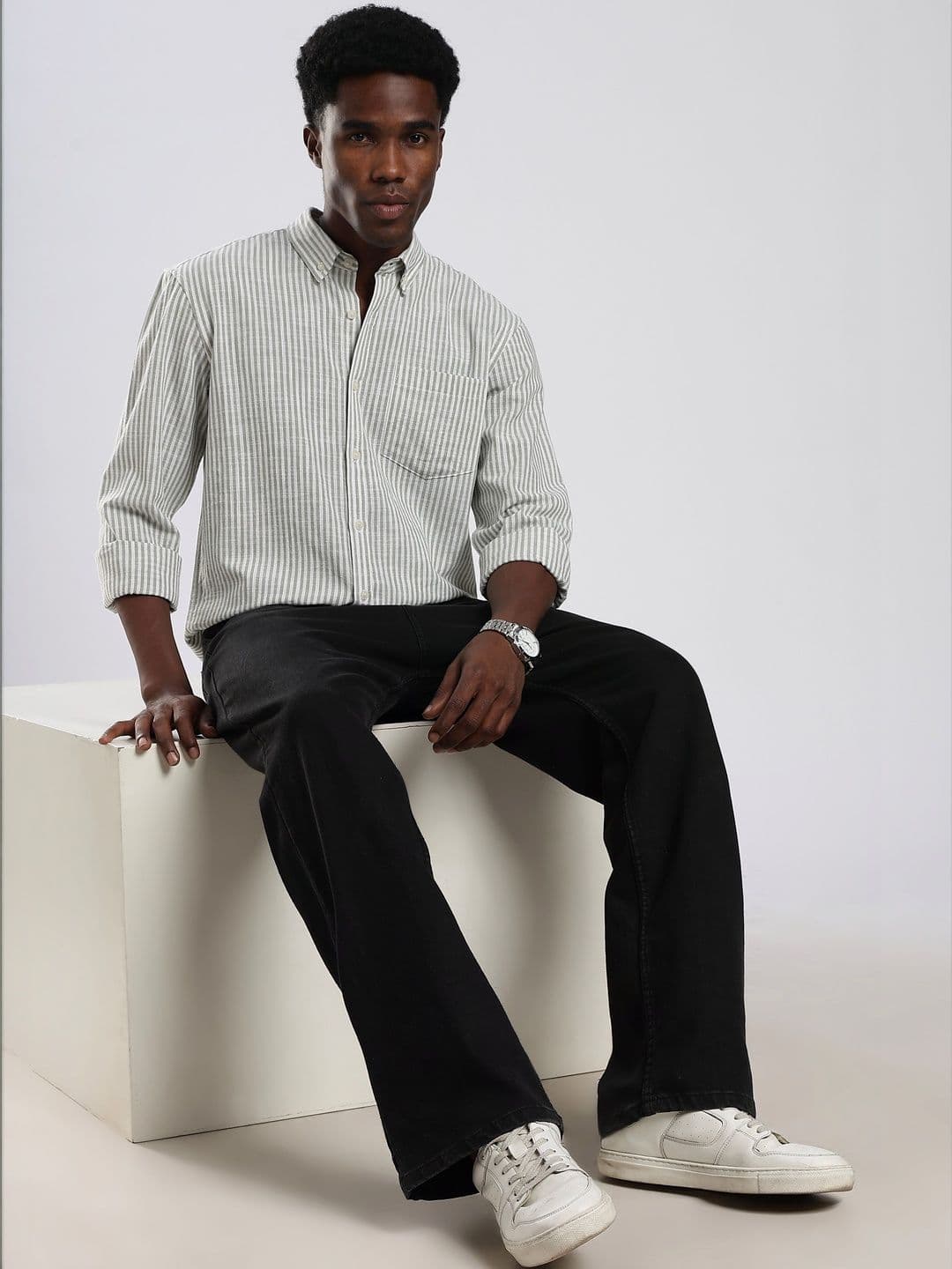 HERE&NOW Men Striped Casual Shirt thumbnail 2