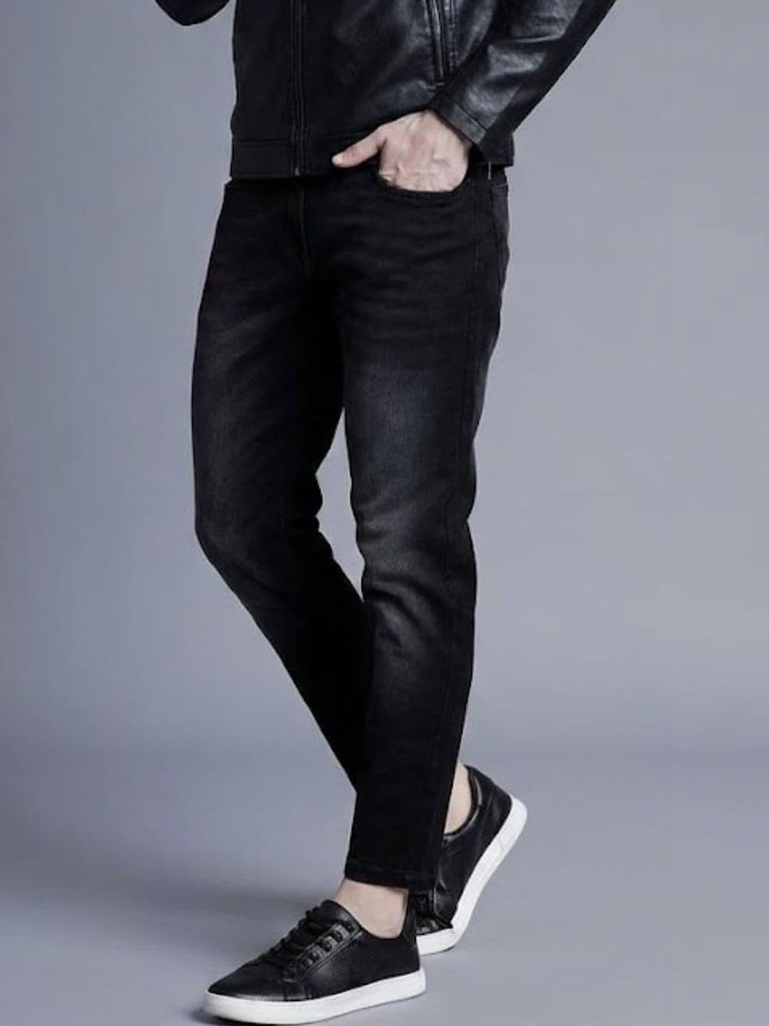 BREXX Men Comfort Straight Fit Mid-Rise Light Fade Stretchable Jeans thumbnail 6