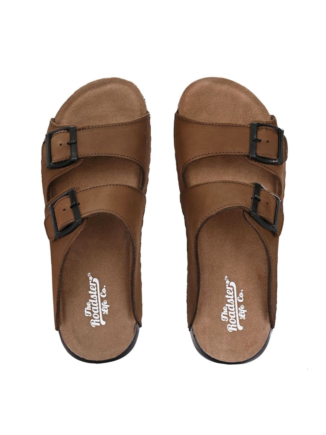 The Roadster Lifestyle Co Men Leather Slip-On Comfort Sandals thumbnail 7