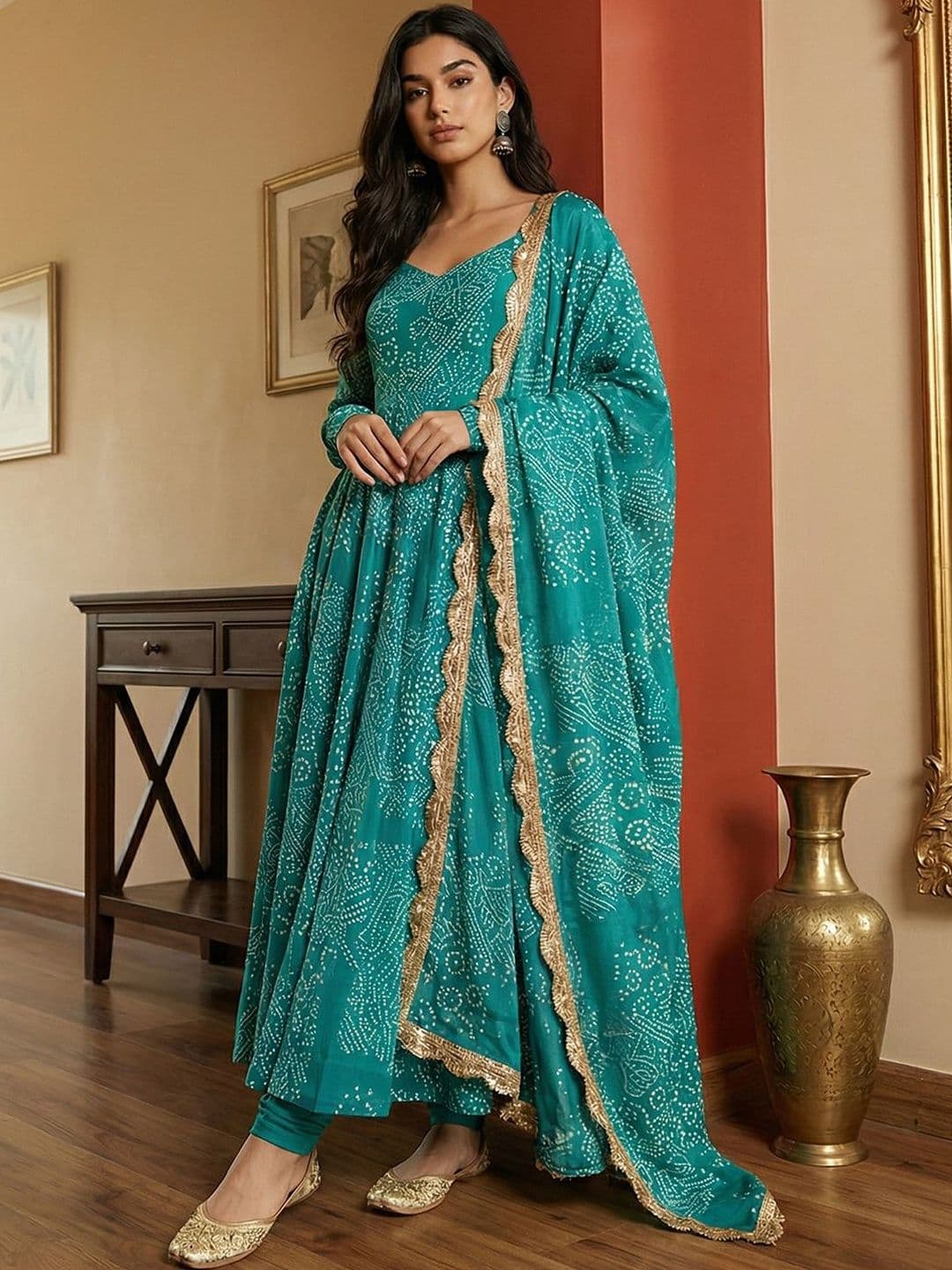 Sangria Printed Kurta & Pant With Dupatta thumbnail 5