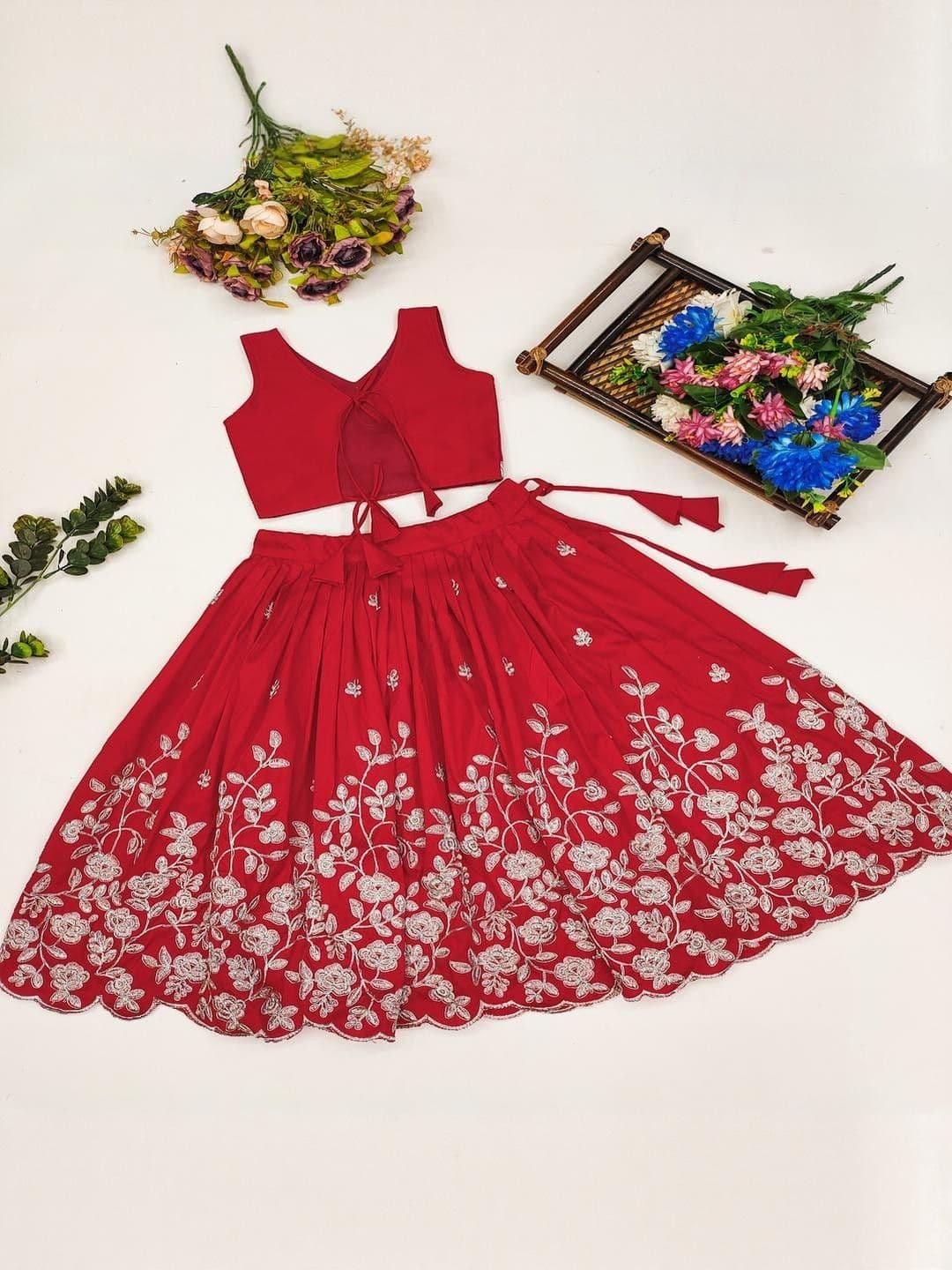 RJ ONLINE Embellished Silk Lehenga Choli thumbnail 2