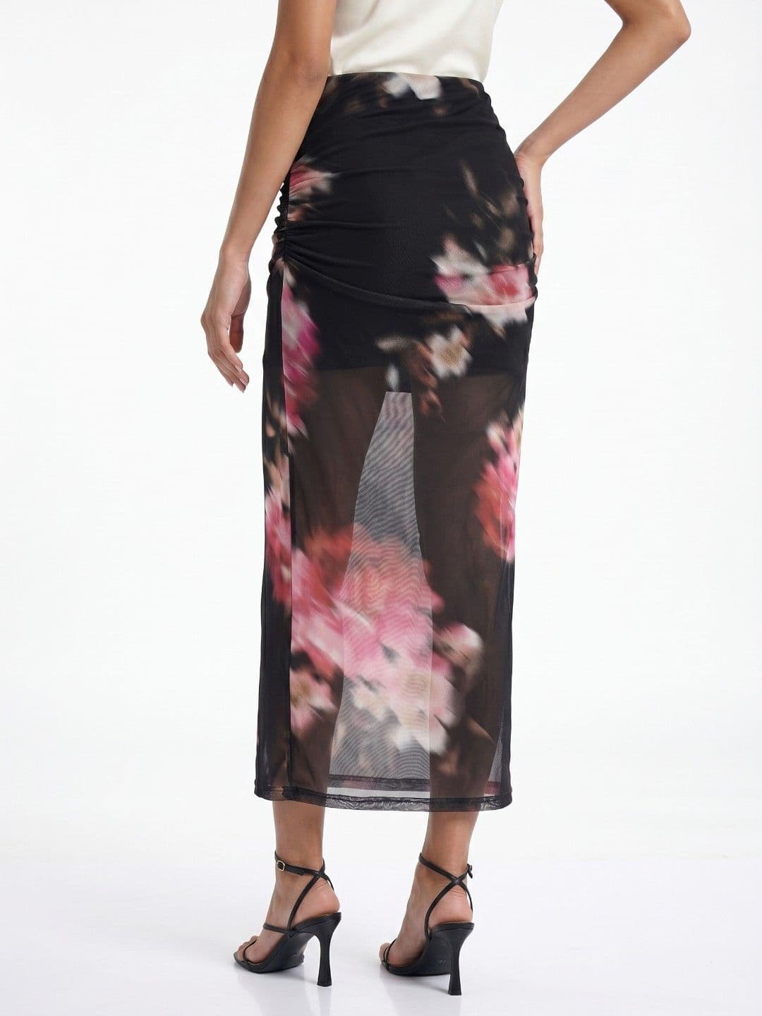 glitchez Women Floral Side Slit Midi Pencil Skirt thumbnail 5