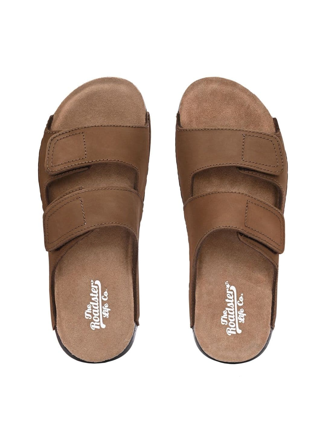 The Roadster Lifestyle Co Men Leather Slip-On Comfort Sandals thumbnail 2