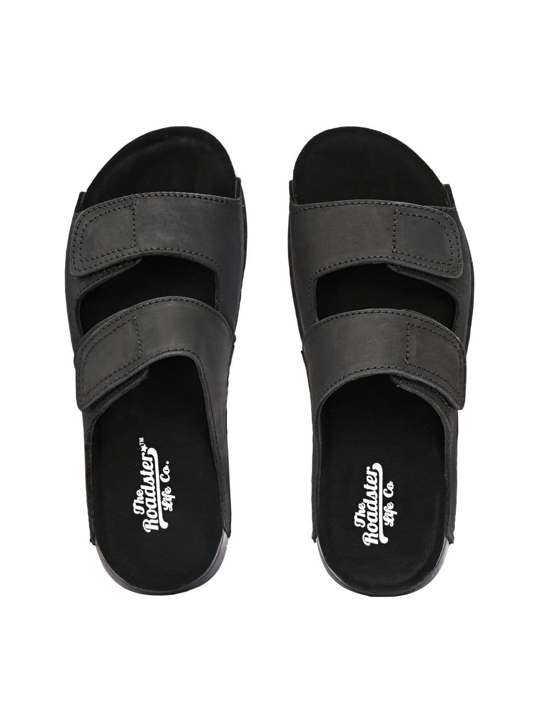 The Roadster Lifestyle Co Men Leather Slip-On Comfort Sandals thumbnail 6