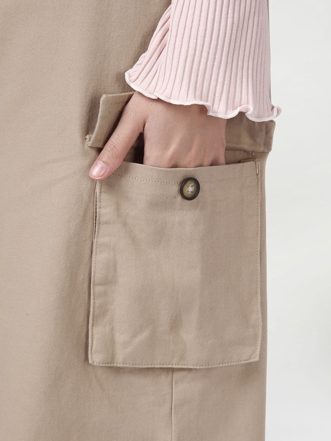 Bewakoof Women's Beige Cargo Skirts thumbnail 3