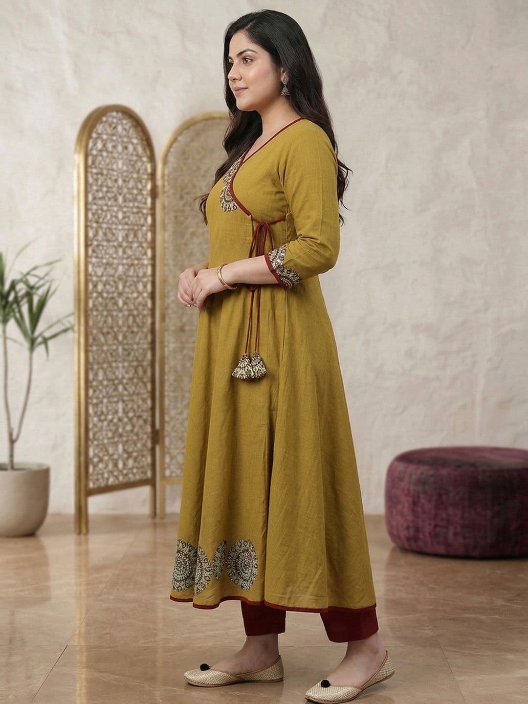 YASH GALLERY Women Ethnic Motifs Printed Indie Prints Anarkali Kurta thumbnail 3