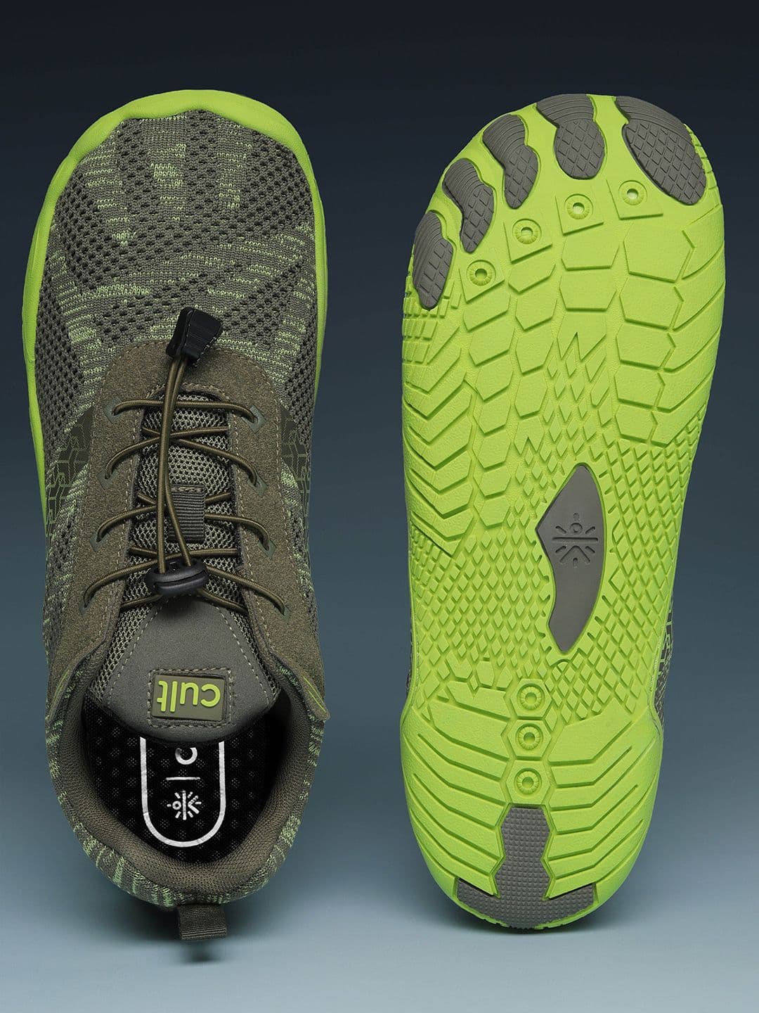 CULT Men KnitFit Barefoot Training Shoes - Olive thumbnail 4