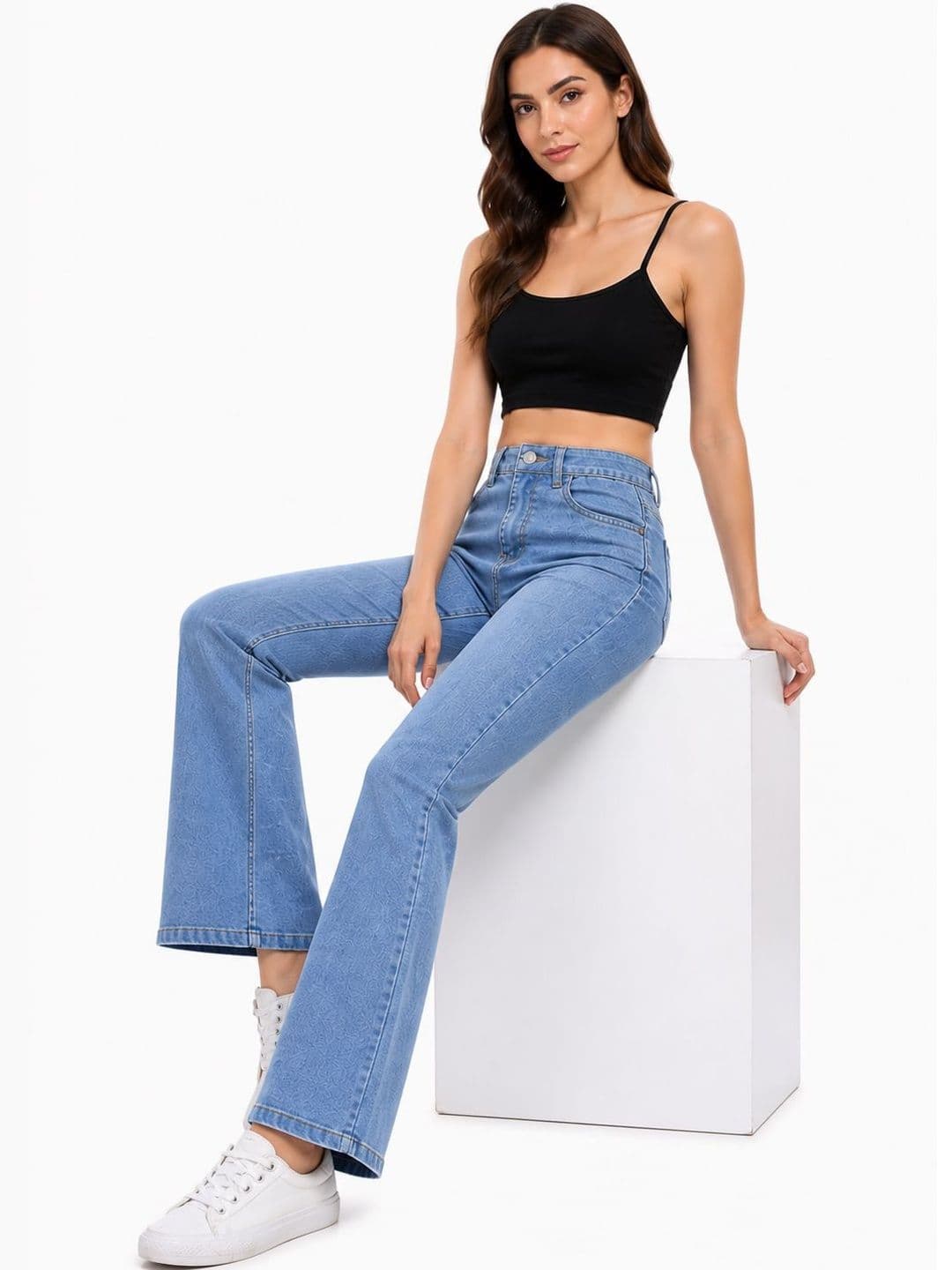 The Roadster Lifestyle Co Women Light Fade Clean Look Flared Jeans - view 1