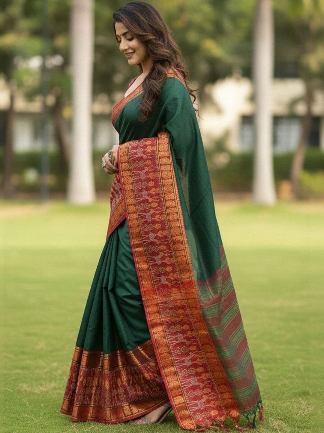BilloRani Zari Silk Blend Designer Narayan Peth Saree thumbnail 5