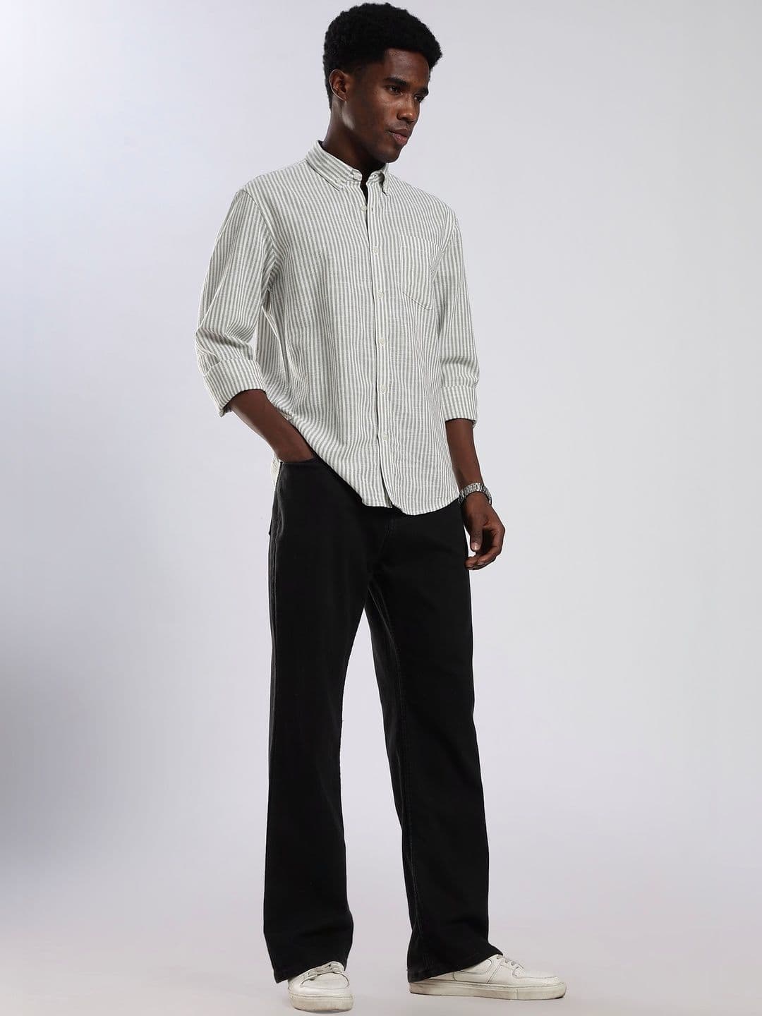 HERE&NOW Men Striped Casual Shirt thumbnail 3