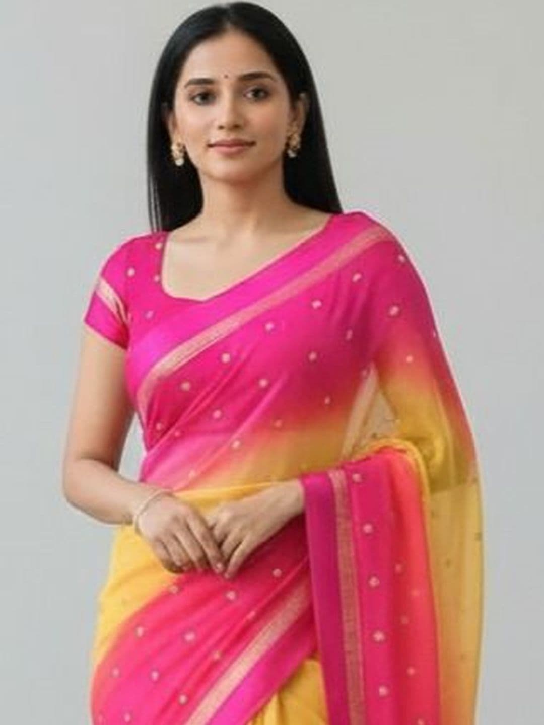 VAMIKA FASHION Ombre Saree thumbnail 5