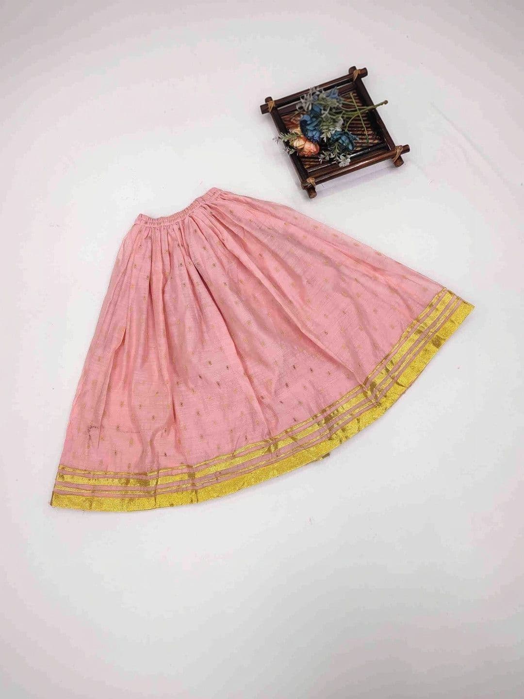 RJ ONLINE Girls Embroidered Mirror Work Ready to Wear Lehenga & Blouse With Dupatta thumbnail 5