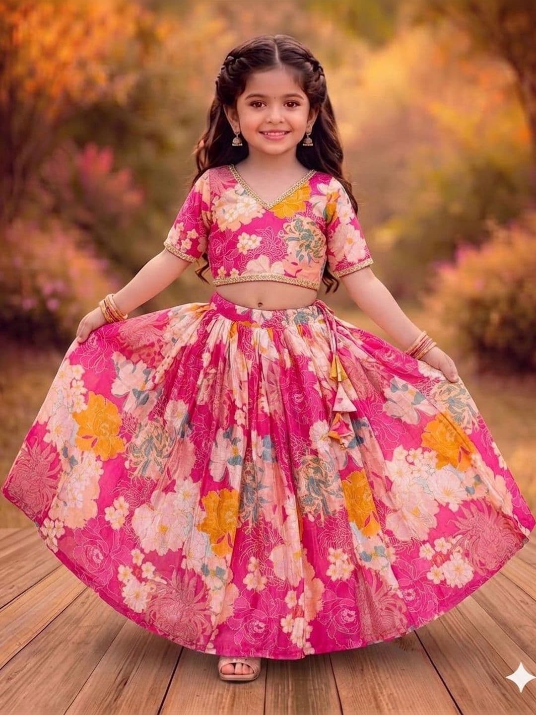 RJ ONLINE Ready To Wear Silk Lehenga Choli - view 1