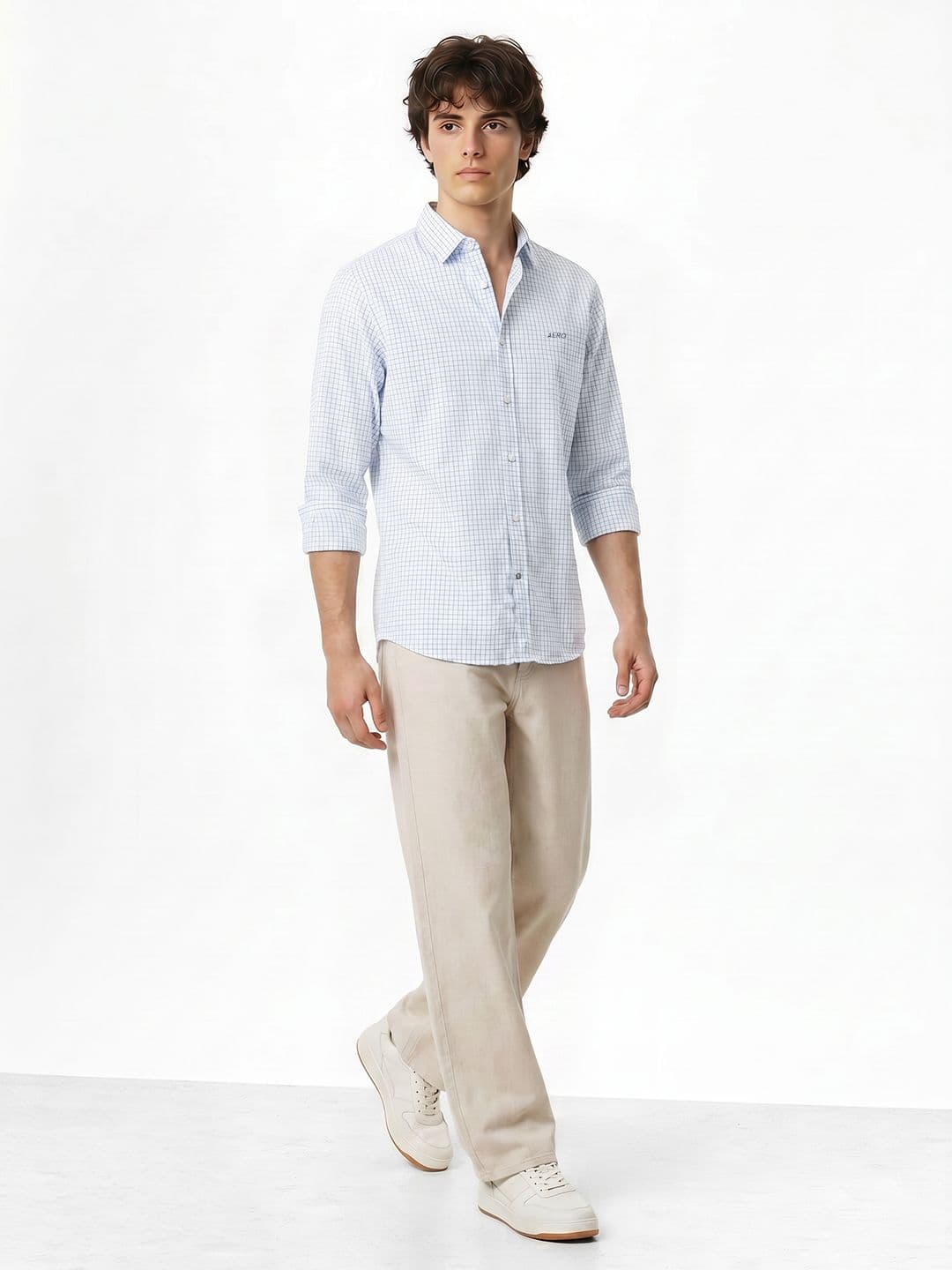 Aeropostale Checked Cotton Linen Casual Shirt thumbnail 3