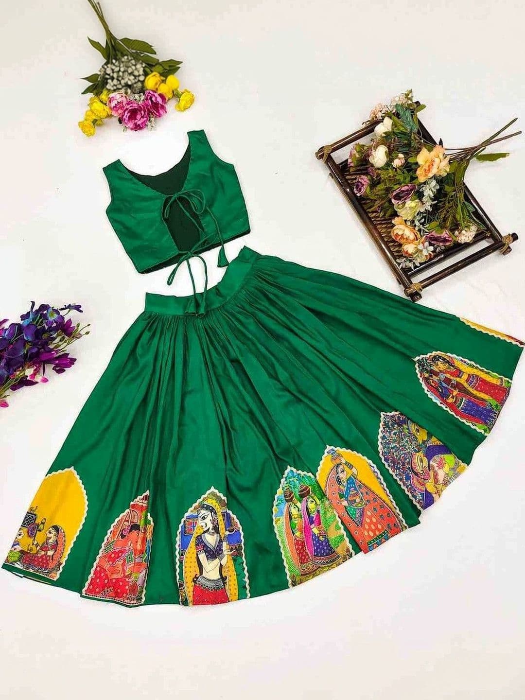 RJ ONLINE Girls Ready to Wear Lehenga & thumbnail 2