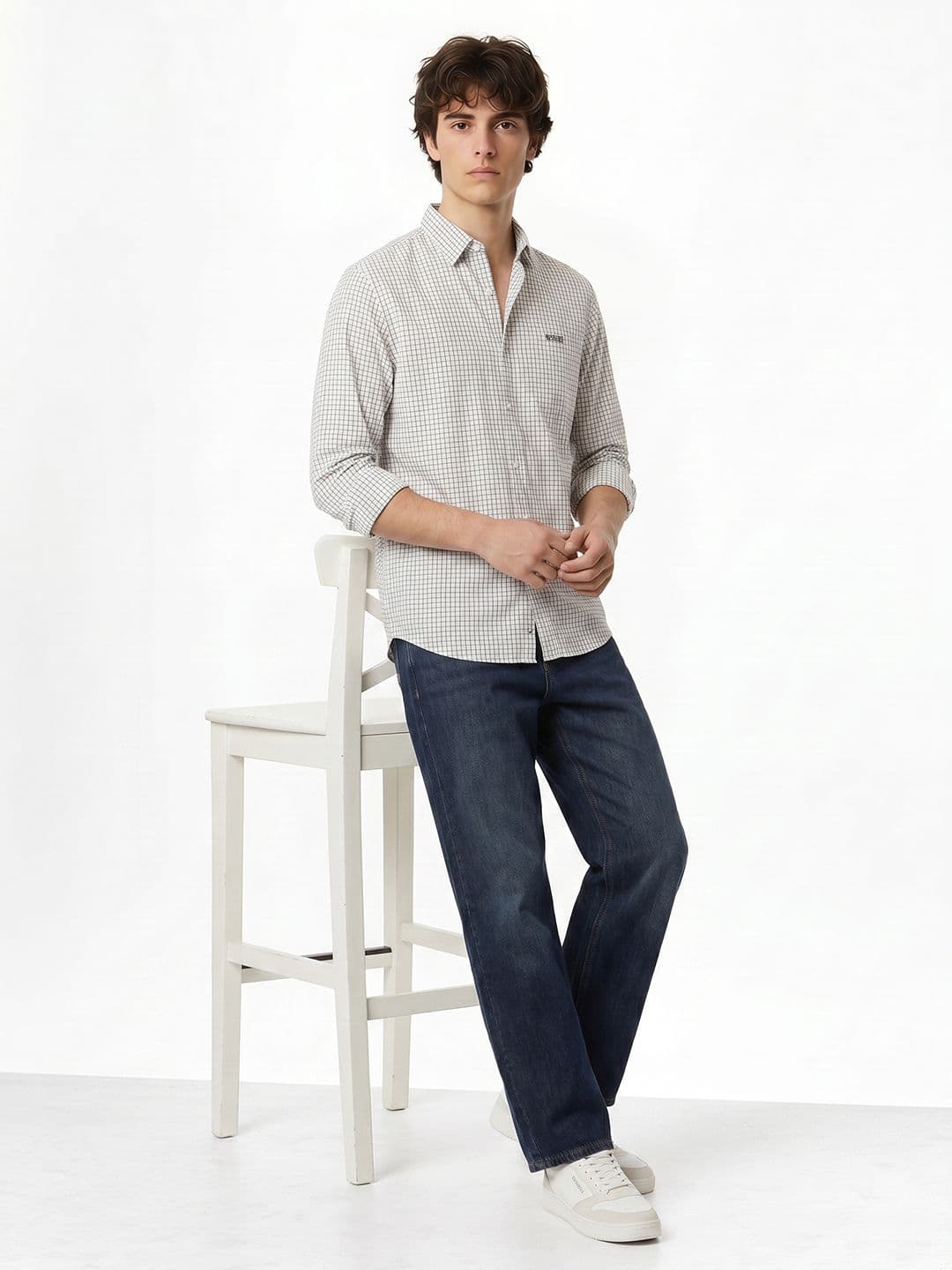 Aeropostale Checked Cotton Linen Casual Shirt thumbnail 3